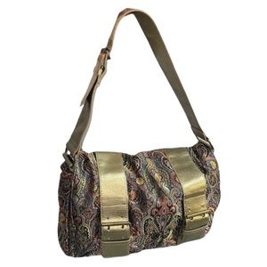 🤑 4/$24 Red Hobo Paisley Red Green Multi Color Crossbody Bag